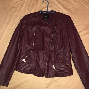 Burgundy Leather Jacket